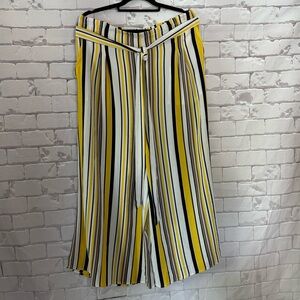 SHEIN Yellow and Black Wide Leg Pants